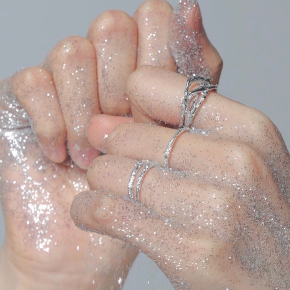 Irregular silver ring net ring multi layer ring sterling silver ring - Picture 7 of 7